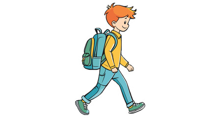 A child walking to school