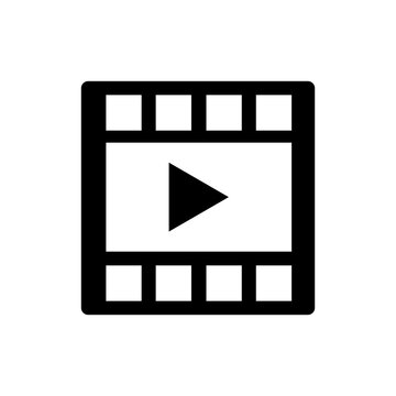 Play video icon isolated 