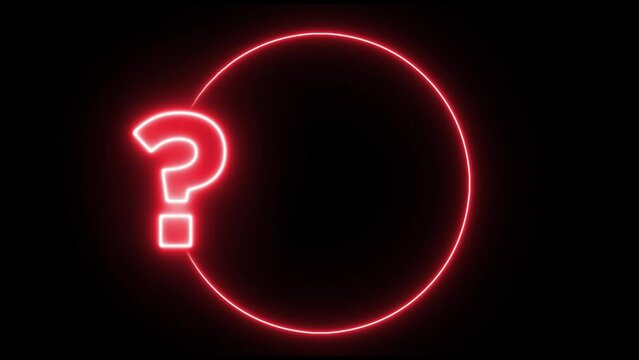 question mark animation with transparent background