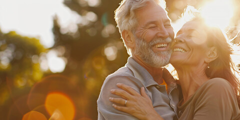portrait of a senior couple outdoors