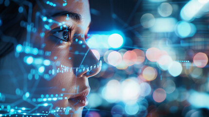 futuristic eyes interface, augmented reality, science fiction, innovation, development, artificial intelligence, AI