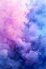 Fondo abstracto textura de manchas y salpicaduras  de acuarela en colores rosa, azul y morado. Ideal para usar como fondo de pantalla - obrazy, fototapety, plakaty