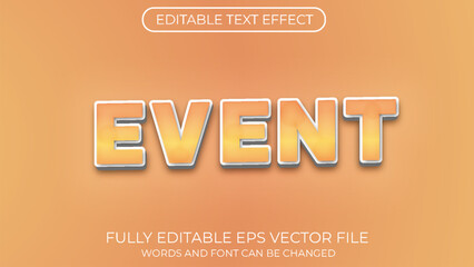 Event editable text effect. Editable text style effect