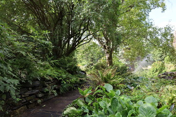 alpine garden , botanical garden in the Jardin des Plantes in Paris