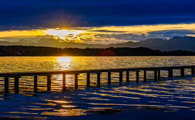 Obraz premium lake chiemsee in bavaria - seebruck