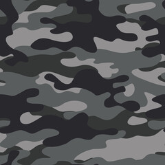 
Seamless camouflage gray background vector illustration, modern fashionable pattern for textiles - obrazy, fototapety, plakaty