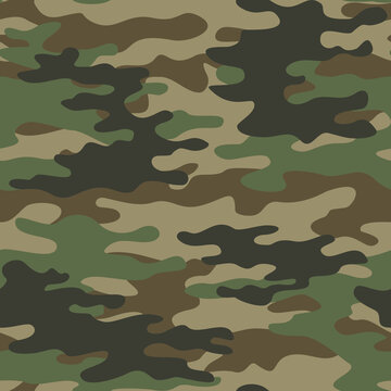 
classic camouflage pattern, modern vector military print, fabric texture