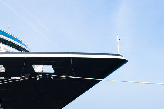 Bow of the large passenger cruise ship