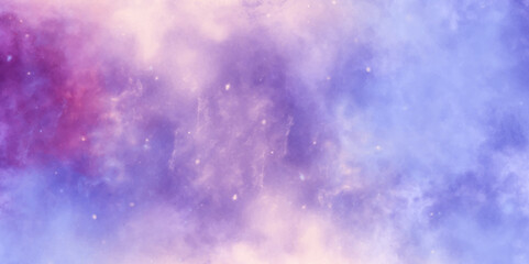 colorful watercolor space background. nebula in space. universe watercolor background texture. beautiful blue, purple, white, and red background with stars
