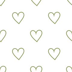 Seamless pattern of hearts. The concept of Valentine's Day. A pattern for fabric or gift paper.