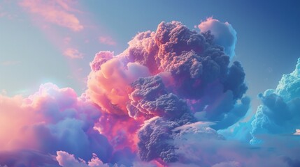 Concept of safe cloud storage illustration with Ai generative
