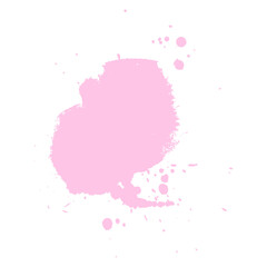 soft pink ink splash brush drop for valentine