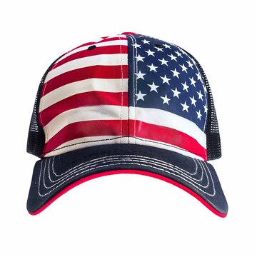 American cap in red and blue colors