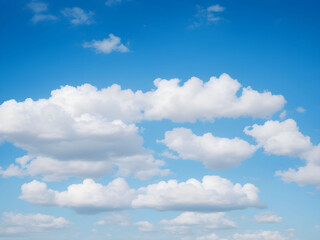 Naklejka na ściany i meble Bright blue sky background with clouds