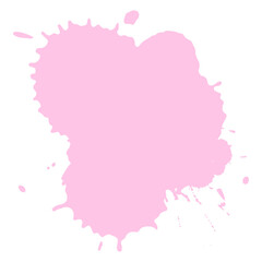 soft pink ink splash brush drop for valentine