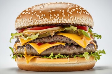 Stacked Triple Cheese Burger