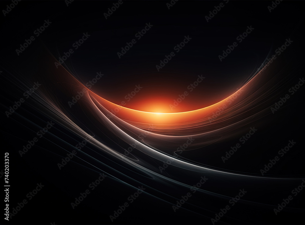 Aufkleber light flare in the dark space. abstract background with shiny lens glare effect.