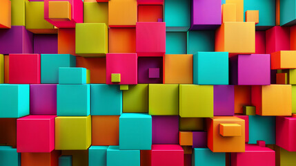 Fototapeta na wymiar colorful design background, blocky, blocks