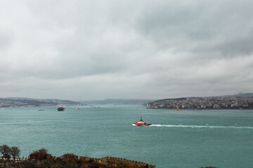 Panoramic view on Bosphorus. Istanbul, Turkey - 740204184