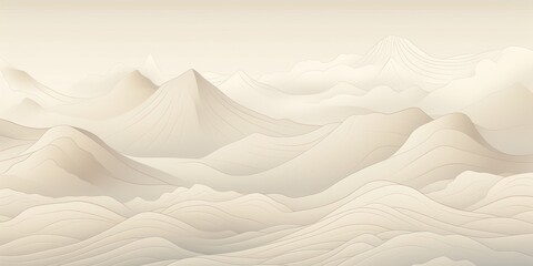 Mountain line art background, luxury Ivory wallpaper design for cover, invitation background