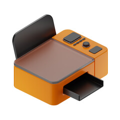 Premium Office printer icon 3d rendering on isolated background