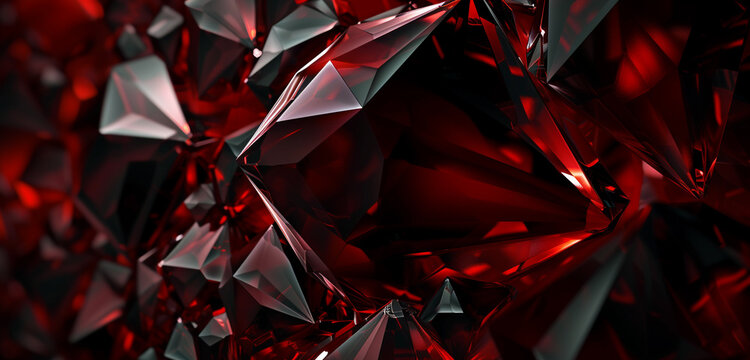 A red and black abstract diamond pattern, glittering with mystery and depth, designed in HD quality and 4K resolution
