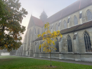 Salem Castle Chapel in Thick Morning Fog, Germany