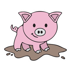 Obraz na płótnie Canvas Baby Pig