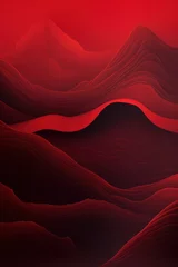 Fototapeten Mountain line art background, luxury Red wallpaper design for cover, invitation background © Lenhard