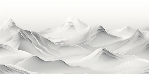 Mountain line art background, luxury White wallpaper design for cover, invitation background