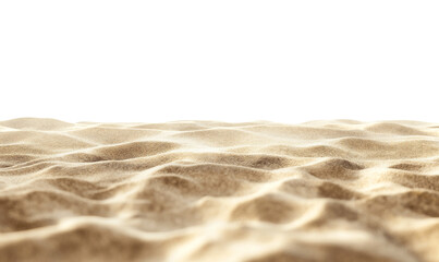 Sand. Sandy beach. Isolated on transparent background.