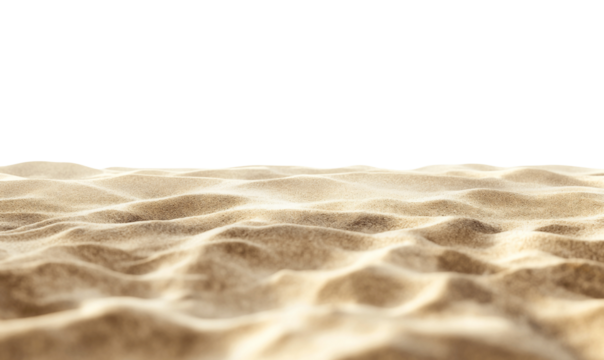 Sand. Sandy beach. Isolated on transparent background.