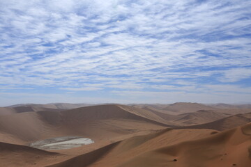 red sand dunes landscape of namib desert