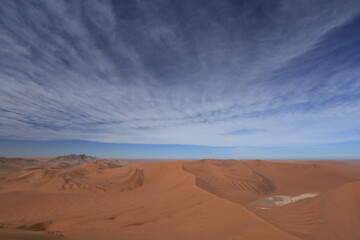 red sand dunes landscape of namib desert
