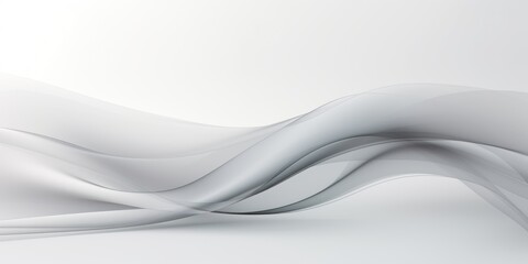 Moving designed horizontal banner with Gray. Dynamic curved lines with fluid flowing waves and curves