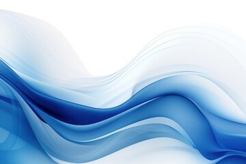 Moving designed horizontal banner with Indigo. Dynamic curved lines with fluid flowing waves and curves