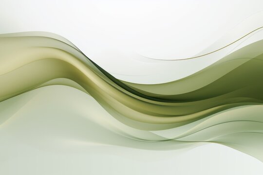 Moving designed horizontal banner with Khaki. Dynamic curved lines with fluid flowing waves and curves