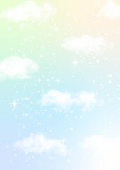 Pastel sky and stars fantasy background.	