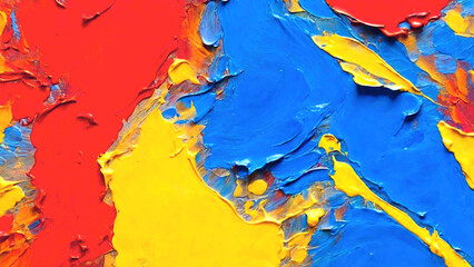 Abstract background of smeared oil paint of different colors.