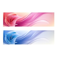 Rose Dynamic curved lines with fluid flowing waves