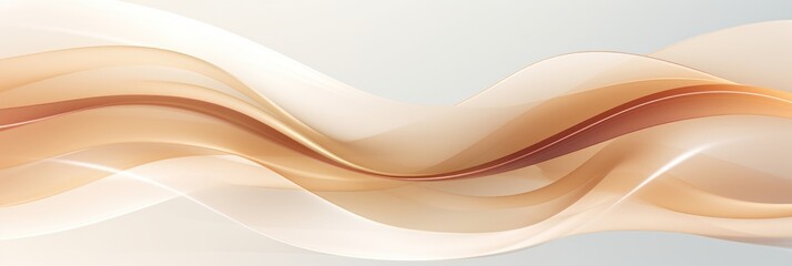 banner with Tan Dynamic curved lines with fluid flowing waves