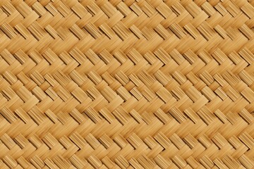 Close-up of a traditional woven bamboo seamless pattern texture, suitable for backgrounds