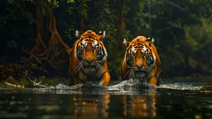 Fotobehang Wildlife in natural habitats promoting environmental conservation © HappyTime 17