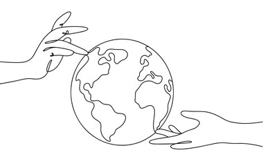 Hands. Earth. Planet. Earth Day