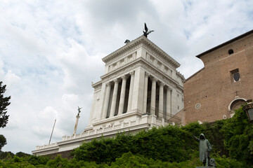 Italy Rome monument to Vittorio Emanuel on a sunny day