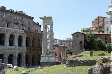 Italy Roman Forum on a sunny day