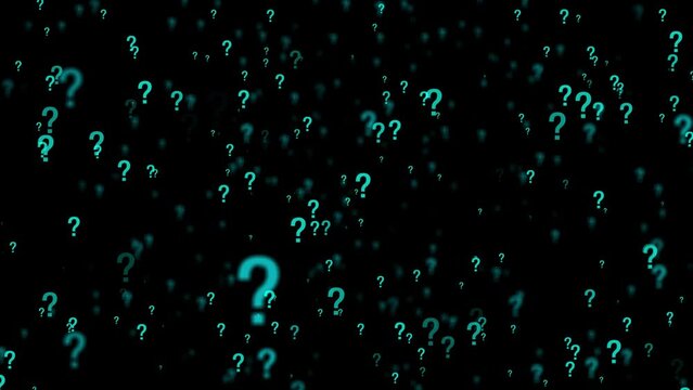 question mark sign flaying background. Question Mark Background. Flying Through Glowing red Color Question Mark.
