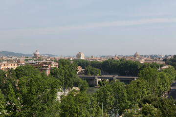 Obraz premium Italy Rome city panorama on a sunny day