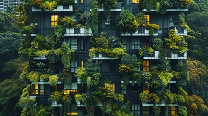 vertical forests in the city, award winning photography, 16:9