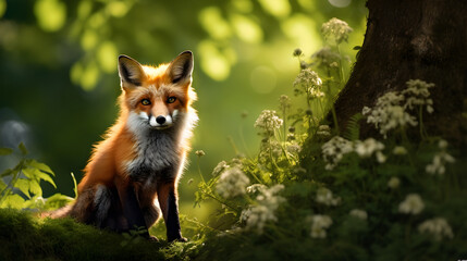 Splendid Focus on Red Fox: A Strikingly Captivating Real-Life Portrait of British Wildlife.